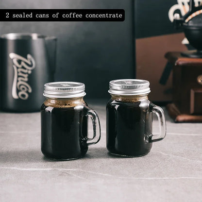 Bincoo Glass Coffee Liquid Bottle, Mini Airtight Container, Concentrate Storage, On-the-Go