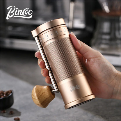 Bincoo SM01 Manual Coffee Grinder Portable Mill 420 Stainless Steel Six-Star Core Straight Shank Hand Foldable Coffee Grinder