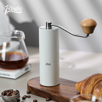 Bincoo Manual Coffee Grinder, 420 Stainless Steel Burrs, Professional Double Bearing Adjustable Grinder,Portable Coffee Grinding