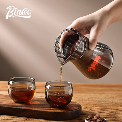 Bincoo 500ml Coffee Share Pot Pour Over Coffee Dripper Set Glass Server V01 Funnel Drip Maker Brewed Cup Coffee Sharing Pots Set