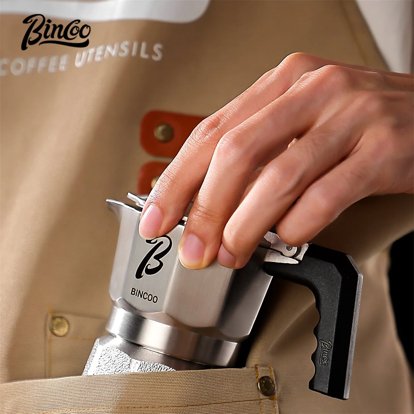 Bincoo Professional Mini 3 Valve Coffee Maker 316 Stainless Steel Construction High Density Filter with Silicone Boost Valve