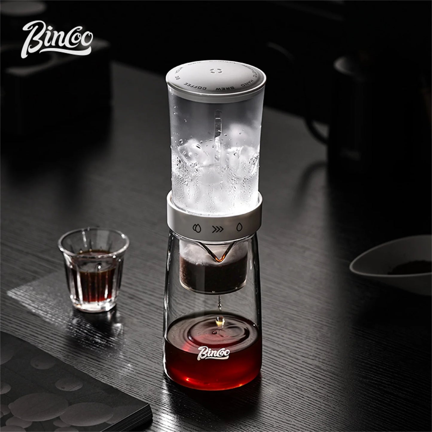 Bincoo Yipin Cold Drip Tower 450ml, Borosilicate Lower Pot & PCTG Upper Pot, Iced/Cold Brew Coffee Maker, Home & Cafe Cold Brew
