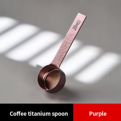 Bincoo Pure Titanium Coffee Measuring Spoon for Baking Home Use,Coffee Bean Scoop Gram Scale for Ground Coffee Specialty Tool