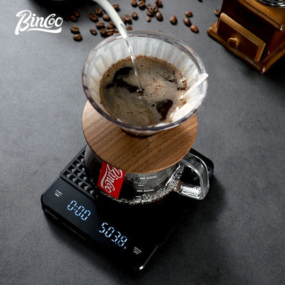 BINCOO Hand Brewed Coffee Electronic Scale Smart Home Kitchen Scale Coffee Bean Weigher Specialized Automatic Timing Scale