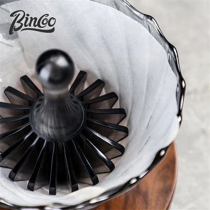 Bincoo Coffee Filter Paper Holder, Heat-Resistant Tritan Coffee Press Ring, Pour Over Assistant, Household Coffee Accessories