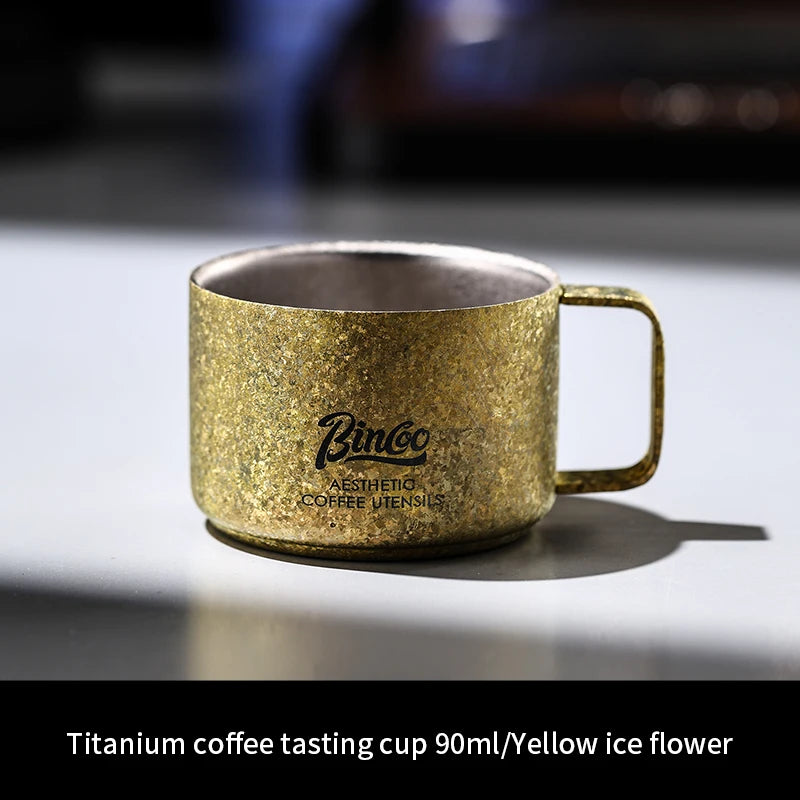 Bincoo Professional Pure Titanium Cup 45g Net Weight High Strength Lightweight Design 5 Colors Available Extreme Durability