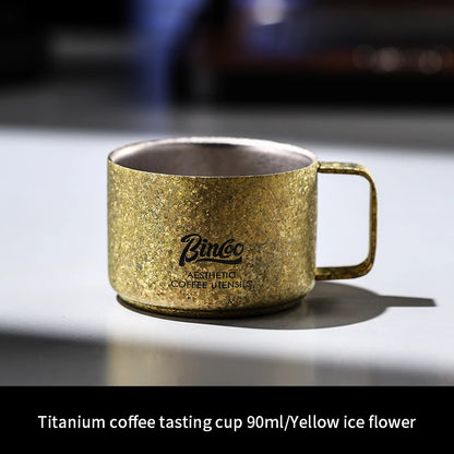 Bincoo Professional Pure Titanium Cup 45g Net Weight High Strength Lightweight Design 5 Colors Available Extreme Durability