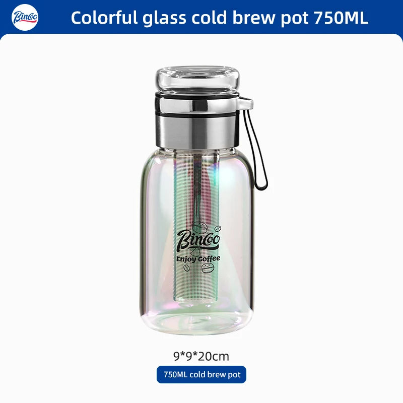 Bincoo GYKF0002 800mL Cold Brew Iced Coffee Maker Iced Coffee Maker Tea Infuser Airtight Cold Brew Pitcher Coffee Accessories Cold Brew System