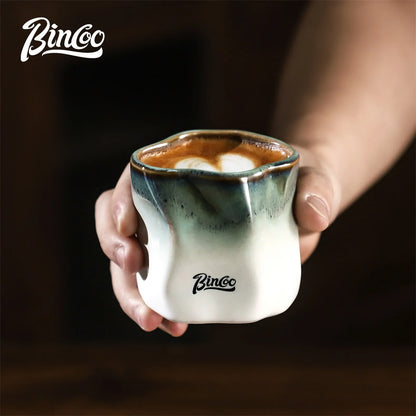 Bincoo Ceramic Coffee Cup Barista Tools Art Latte Espresso Mug for Tea Cocoa Cappuccino Home Office Cafe Kitchen Accessories