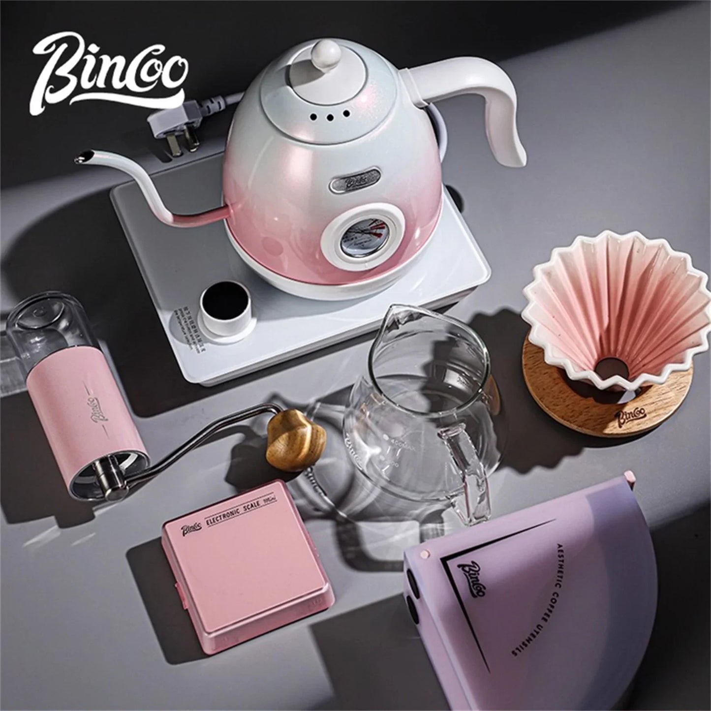 BINCOO Constant Temperature Electric Kettle Hand Brewed Coffee Pot Anti Dry Burning Intelligent Power-off Heating Pot Household