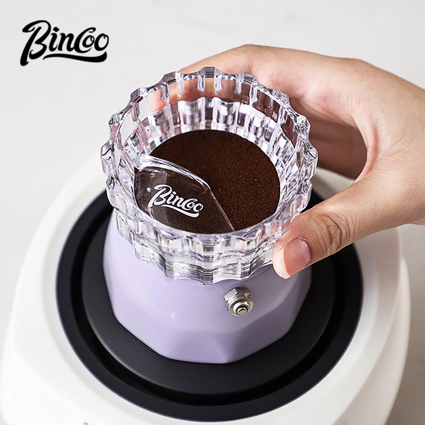 Bincoo Dual Valve Moka Pot Espresso Coffee Maker for Home and Outdoor Two Cups Hand Brewed Coffee Pot Italian Home Barista Tool