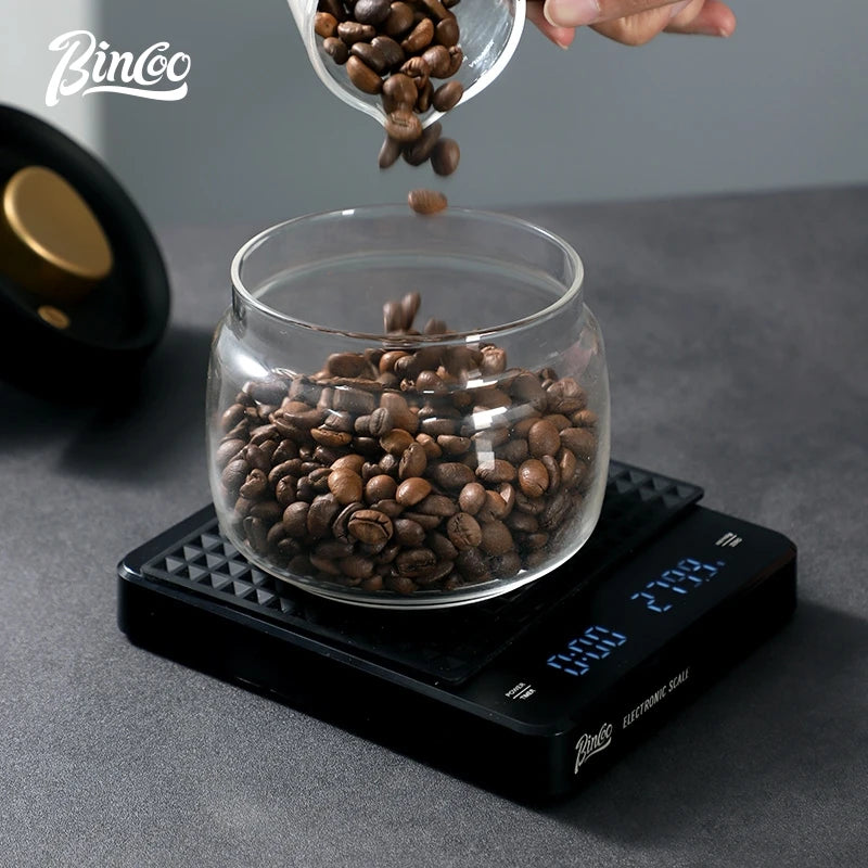 BINCOO Hand Brewed Coffee Electronic Scale Smart Home Kitchen Scale Coffee Bean Weigher Specialized Automatic Timing Scale