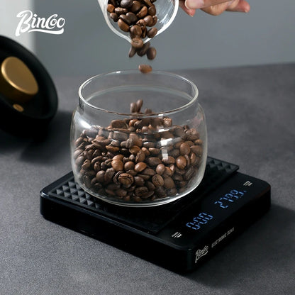 BINCOO Hand Brewed Coffee Electronic Scale Smart Home Kitchen Scale Coffee Bean Weigher Specialized Automatic Timing Scale