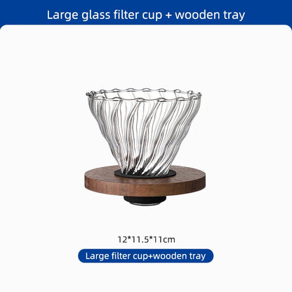 Bincoo 500ml Pour Over Coffee Maker Set Glass Carafe Coffee with Glass Coffee Filter Drip Coffee Maker Set for Home or Office