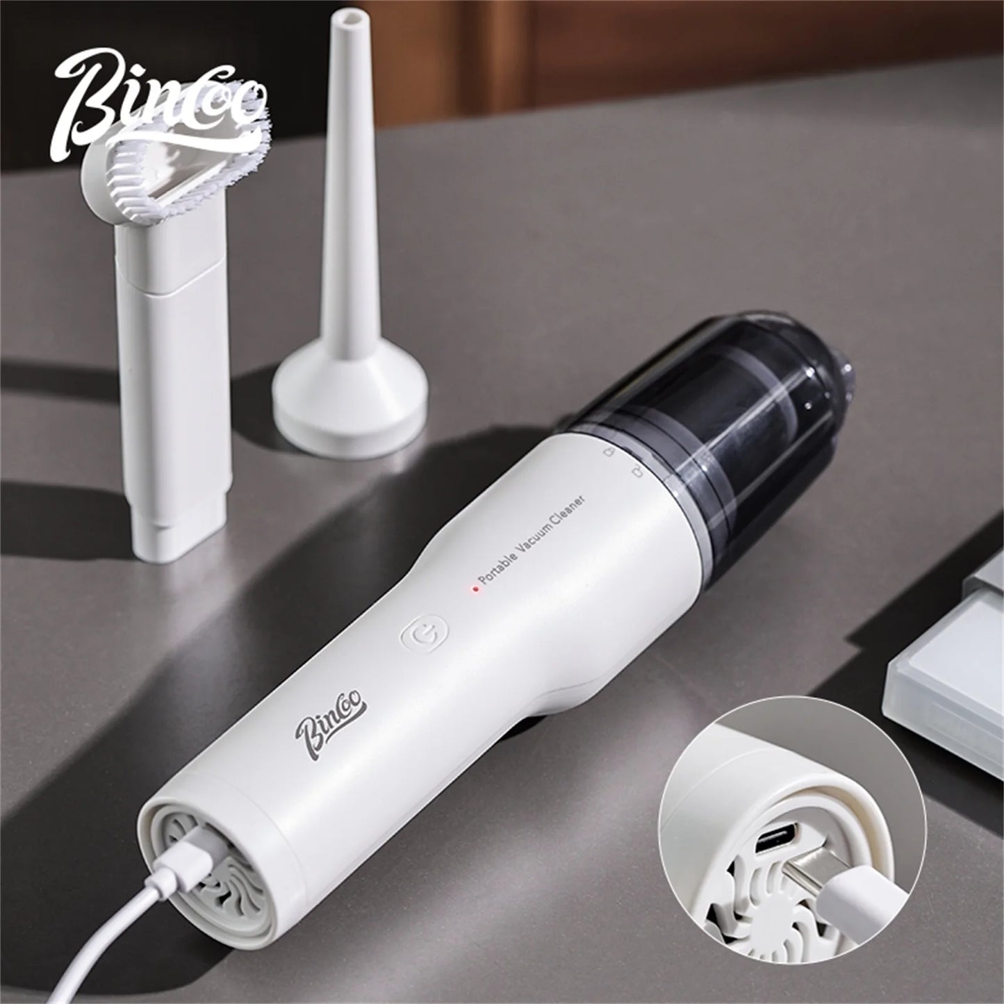 Bincoo Coffee Powder Machine Coffee Extractor Vacuum Cleaner Desktop Cleaning Small Wireless Charging Powder Extractor Barista