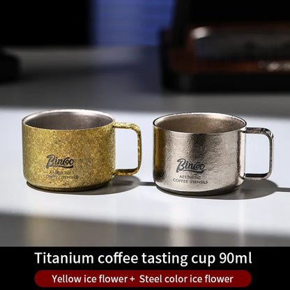 Bincoo Professional Pure Titanium Cup 45g Net Weight High Strength Lightweight Design 5 Colors Available Extreme Durability