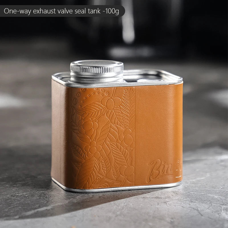 Bincoo Vacuum Coffee Container with One Way Valve Food Grade Airtight Canister for Coffee Bean Storage and Kitchen Use