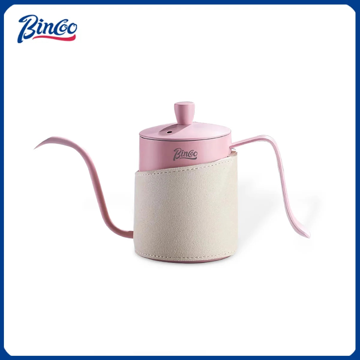 Bincoo 350ML Hand Brewed Coffee Pot Stainless Steel Goose Neck Long Spout Narrow Mouth with Handle Milk Foam Teapot Kitchen Tool