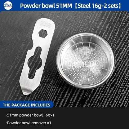 BINCOO High Precision Extraction Matrix Basket Filter,Micro Sieve Filter Basket Stainless Steel Portafilter Basket for 51/58.5mm