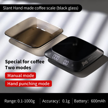 Bincoo Professional Coffee Scale Mini Size 2 Working Modes Black  High Precision 0.1g Accuracy for Espresso and Pour Over