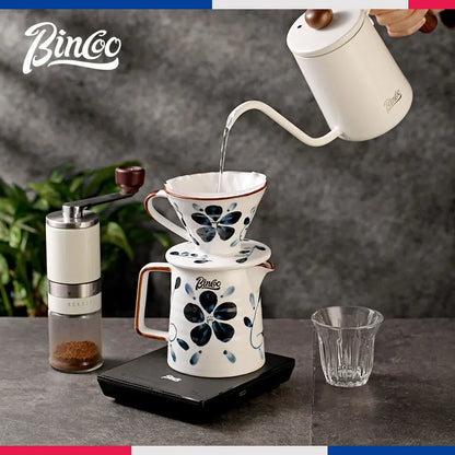 Bincoo Hand Brewing Coffee Pot Set Ceramic Filter Cup Sharing Pot Coffee Kettle Coffee Utensils 400ML 600ML