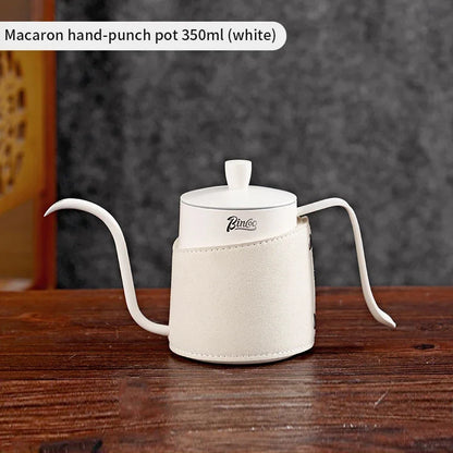Bincoo 350ML Hand Brewed Coffee Pot Stainless Steel Goose Neck Long Spout Narrow Mouth with Handle Milk Foam Teapot Kitchen Tool