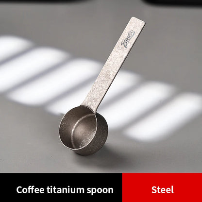 Bincoo Pure Titanium Coffee Measuring Spoon for Baking Home Use,Coffee Bean Scoop Gram Scale for Ground Coffee Specialty Tool