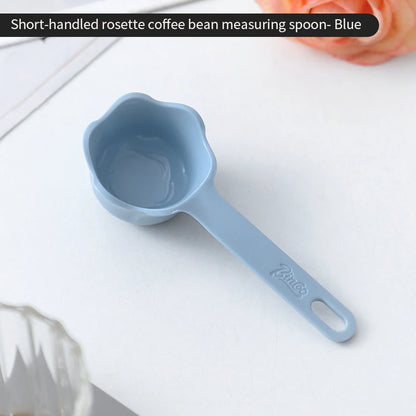 Bincoo rosette coffee spoon colorful short coffee measuring spoon long handle coffee bean spoon pressed powder spoon