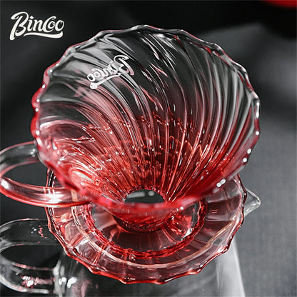 Bincoo 500ml Pour Over Coffee Dripper Coffee Pot Set Espresso Kettle Brewing Cup Octagonal Coffee Pot Funnel Set With Grinder