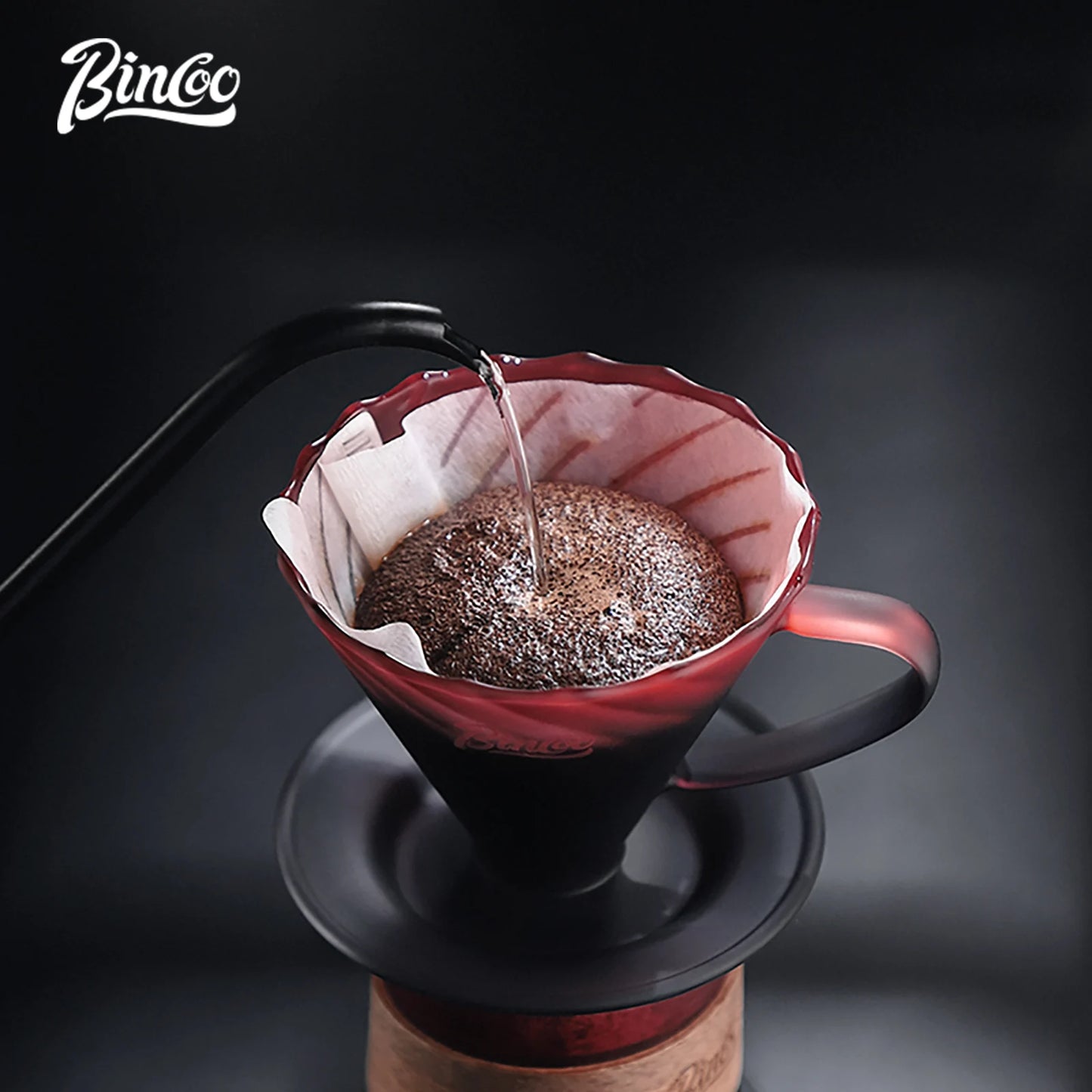 Bincoo Pour Over Coffee Maker Set Reusable Coffee Filter Dripper Glass Coffee Hand Brewing Coffee Sharing Pot Funnel Filter Cups