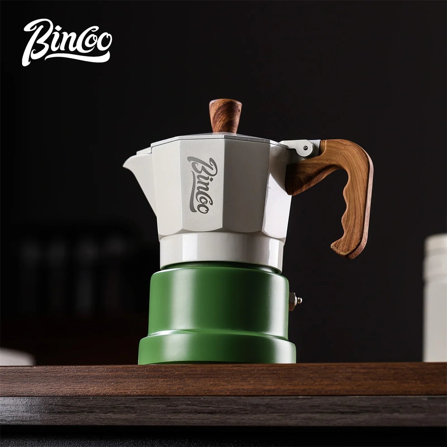 Bincoo GYKF2291 Professional 3Valve Moka Pot Construction 2-3 pa Pressure System Eagle Spout Design Prevents Leakage Home Coffee Brewing