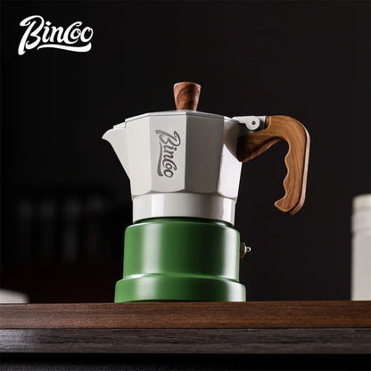 Bincoo GYKF2291 Professional 3Valve Moka Pot Construction 2-3 pa Pressure System Eagle Spout Design Prevents Leakage Home Coffee Brewing