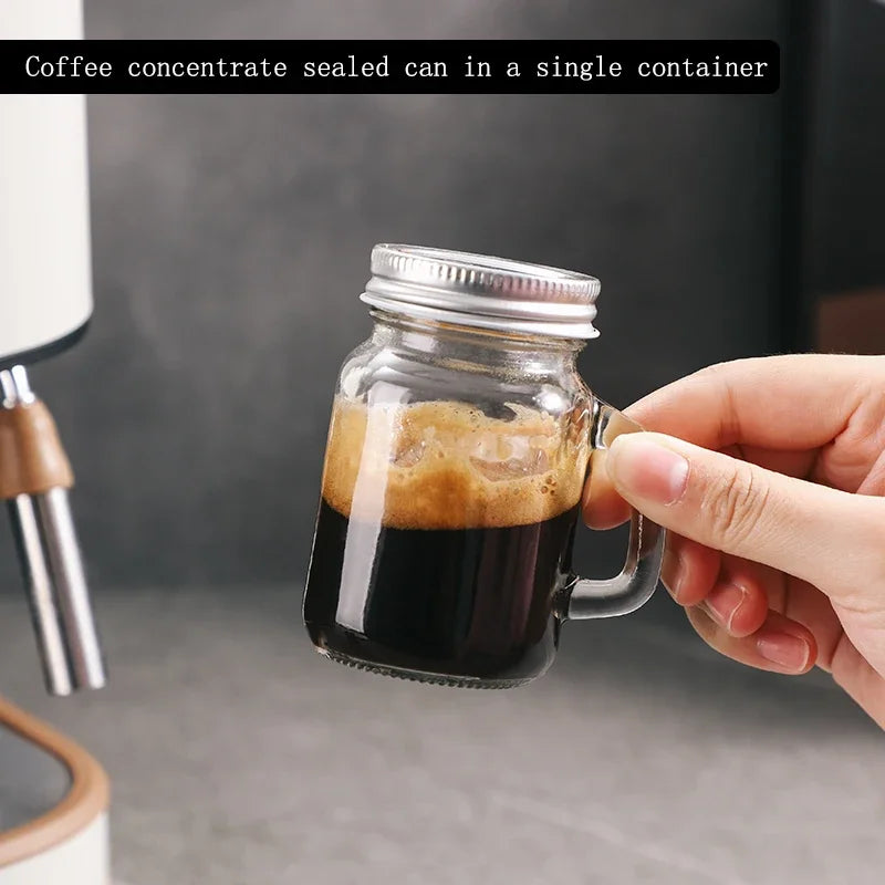 Bincoo Glass Coffee Liquid Bottle, Mini Airtight Container, Concentrate Storage, On-the-Go