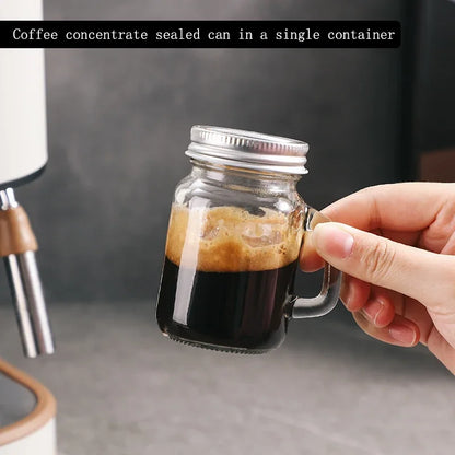 Bincoo Glass Coffee Liquid Bottle, Mini Airtight Container, Concentrate Storage, On-the-Go