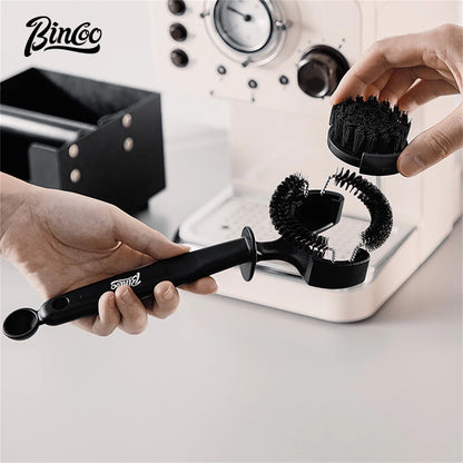 Bincoo 1Pc 51mm/58mm Coffee Machine Brewing Head Clean Brush Removable Coffee Maker Cleaning Brush Tool for Coffee Grinder