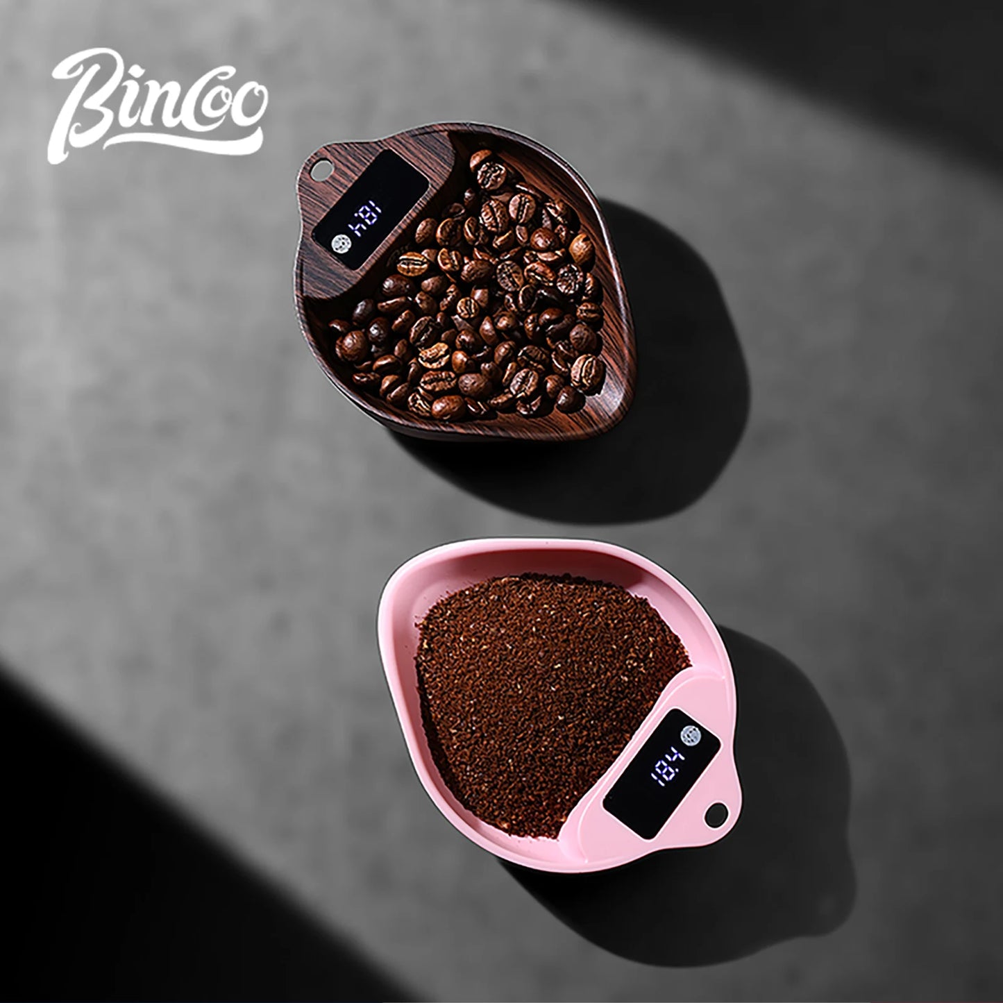 BINCOO Coffee Scale Electronic Bean Measuring Scale ABS Espresso Weighing Display Tray 0.1g/1kg Precise Weighing Barista Tools