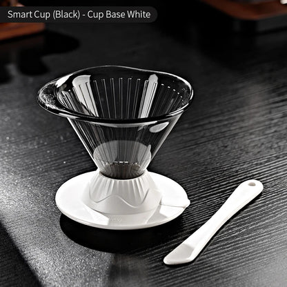 BINCOO 600ml Reusable Immersion Coffee Dripper Filters Smart Pour Over Drip Hand-Brewed Coffee Maker Tritan Coffee Filters Cup