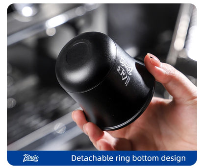 Bincoo 51/58mm Coffee Dosing Cup Aluminum Material Compatible with Espresso Portafilter Durable Wear Resistant Tool for Barista