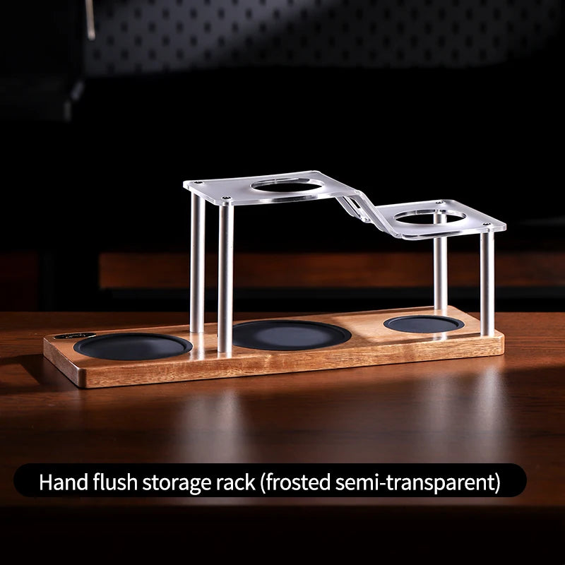 Bincoo Professional Coffee Dripper Stand Acrylic Body Anti-Slip Base and Sturdy Aluminum Frame for Secure Organized Storage