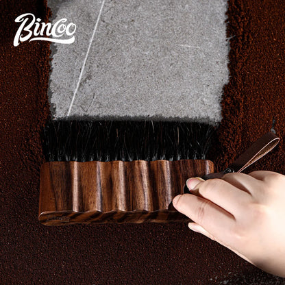 Bincoo Coffee Grinder Brush Wooden Handle Cleaning Tool for Machine Gaps Desktop Hanging Home Bar Barista Accessories