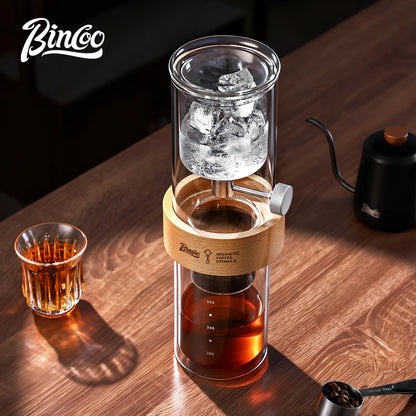 Bincoo GYKF2287 Large Capacity Cold Brew Coffee Pot Double Walled Glass Construction Slow Drip Filtration Perfect for Home Use andBarista