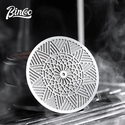 Bincoo Kaleidoscope Secondary Water Distribution Net Italian Coffee Powder Bowl Sintered Piece for Uniform Extraction Stainless