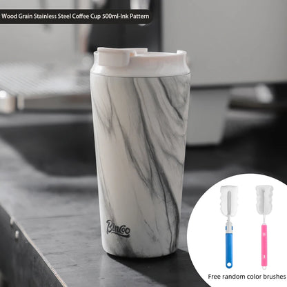 Bincoo 280ml 500ML Stainless Steel Coffee Cup With Ceramic inner liner Double Layer Thermal Mug Travel Car Insulated Water Cups