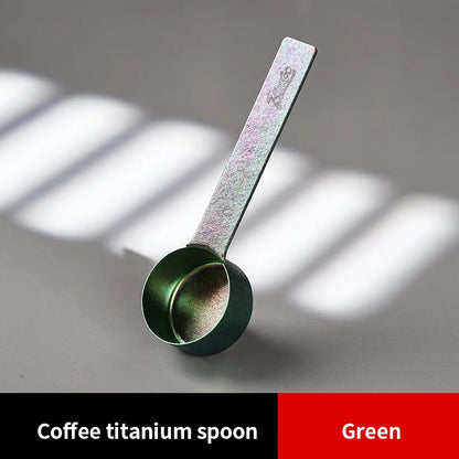 Bincoo Pure Titanium Coffee Measuring Spoon for Baking Home Use,Coffee Bean Scoop Gram Scale for Ground Coffee Specialty Tool