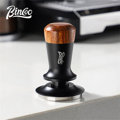 Bincoo Professional Coffee Tamper 51/58mm Spring Pressure Threaded Base Auto Leveling for Portafilter Use