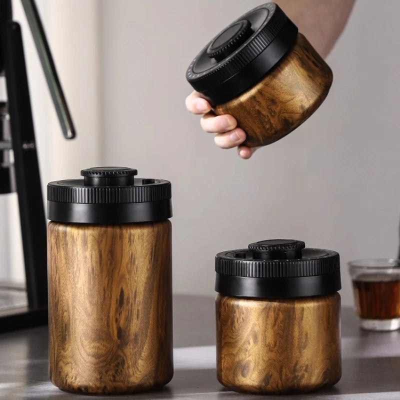 Bincoo Coffee Bean Vacuum Sealed Canister Fresh-Keeping Household Coffee Powder Storage Canister Stainless Steel Titanium