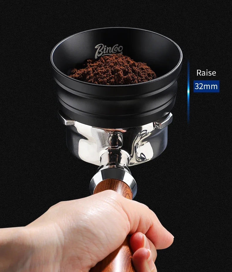 Bincoo Coffee Dosing Ring Magnetic High 3.2cm Espresso Funnel 51mm 58mm For Delonghi Breville Portafilter Home Barista Tools