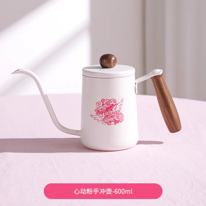 Bincoo 600 ML Coffee Gooseneck Kettle Cafe Camping Drip Pot  Barista Accessories Tools Coffeeware Utensils Tea Water