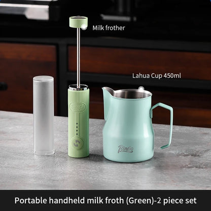 Bincoo Coffee Electric Milk Frother Coffee Latter Mug Set Milk Frother Mixer Coffee Latte Art Cup 300/450ML