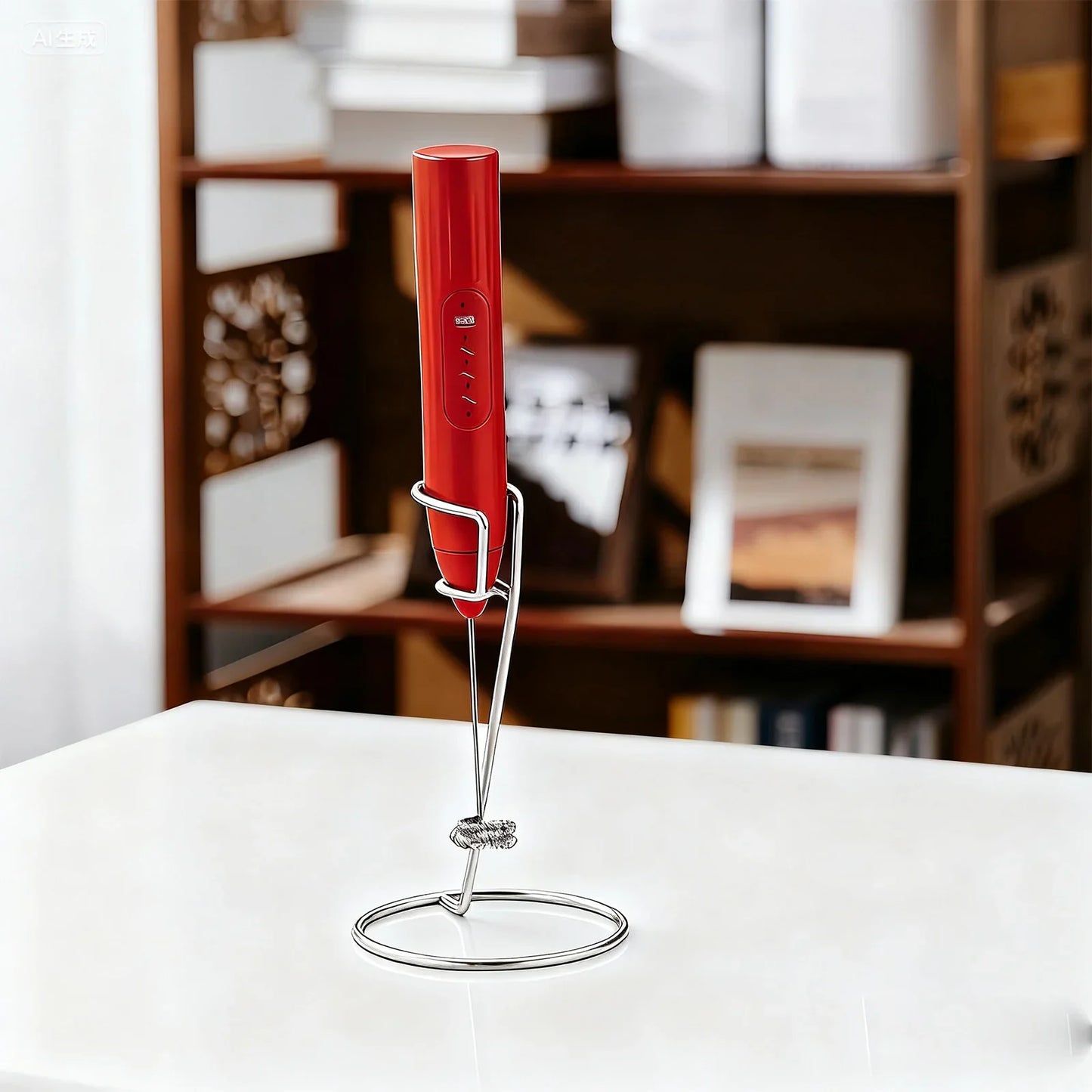 Bincoo Portable Dual Head Milk Frother  USB Rechargeable Stainless Steel Coffee Mixer with 3 Speeds for Smooth Latte Foam Coffee